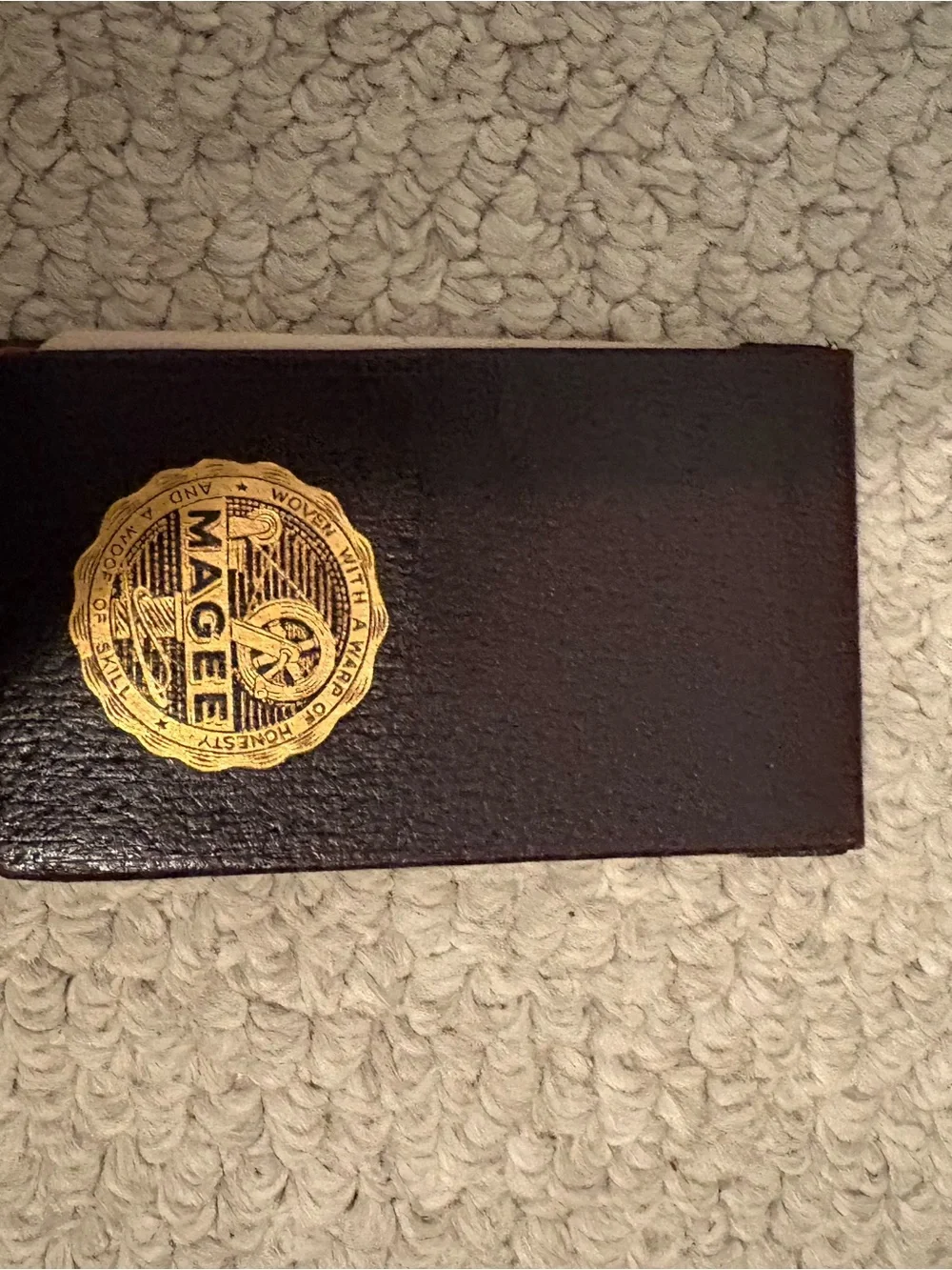 Vintage Genuine Nappa Leather Black leather notepad-The Magee Carpet company